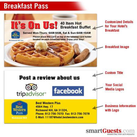 Breakfast Pass Cards Breakfast Pass Cards