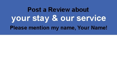 Staff Review Business Card - Blue