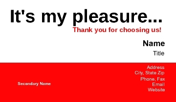 Staff Review Business Card - Red