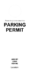Parking Permit - Custom