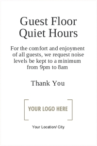 Guest Floor Quiet Hours 20