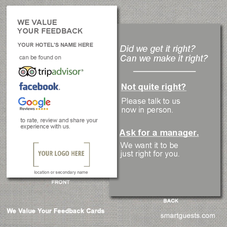 We Value Your Feedback Cards