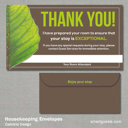 Housekeeping Envelopes