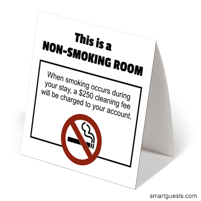 Custom Non-Smoking Room Table Tents