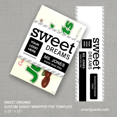 Sweet Dreams Candy Box Wrapper Template - Printable (PDF)