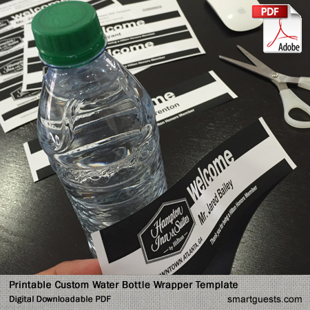 Printable Custom Water Bottle Wrapper Template