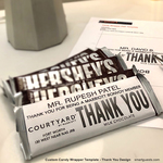 Custom Candy Wrapper Template - Thank you design