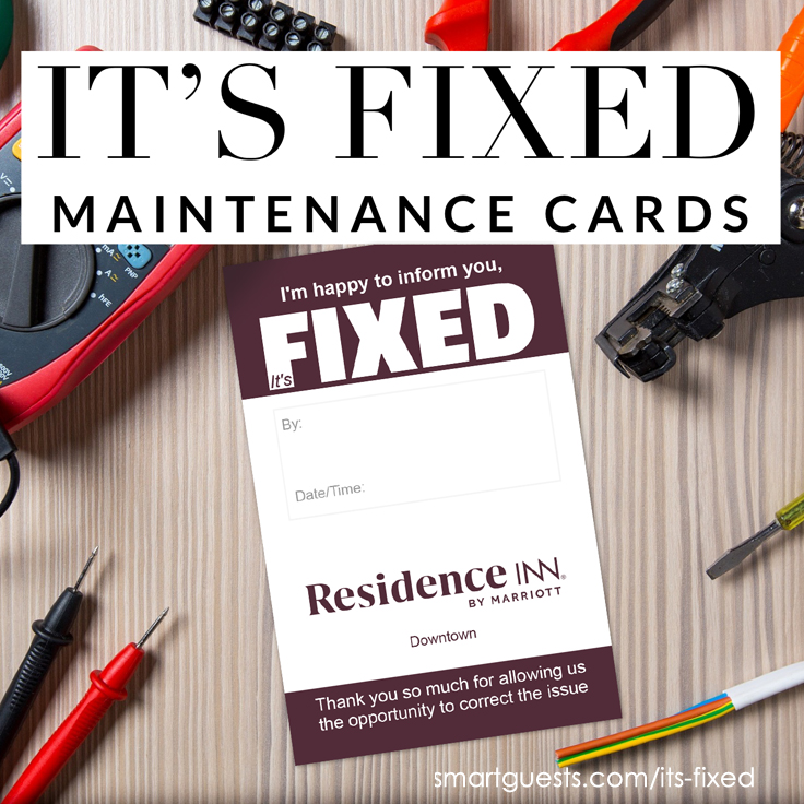 It's Fixed Hotel Maintenance Cards